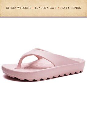 Arch Support Flip Flops Platform Thong Sandals Slip Resistant Shower